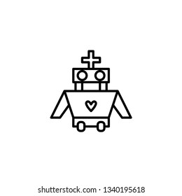 robot line icon