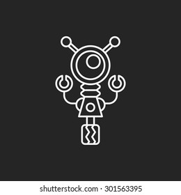 robot line icon