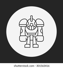 robot line icon