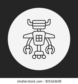 robot line icon