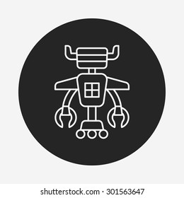 robot line icon