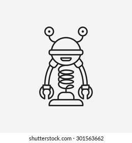 robot line icon
