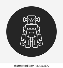 robot line icon