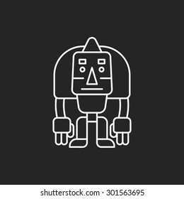 robot line icon