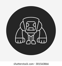 robot line icon