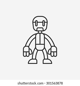 robot line icon