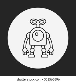 robot line icon