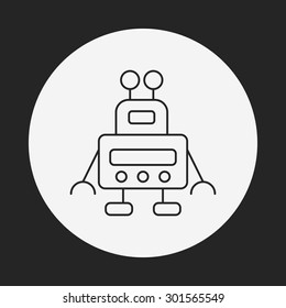 robot line icon