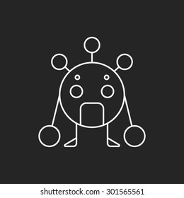 robot line icon