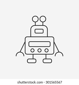robot line icon
