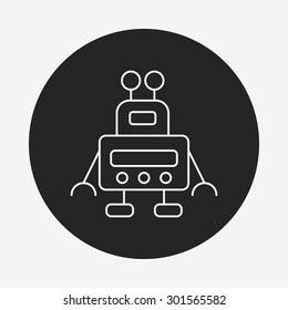 Robot Line Icon Stock Vector (Royalty Free) 301565582 | Shutterstock