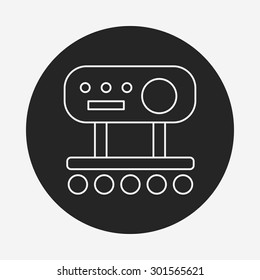 robot line icon