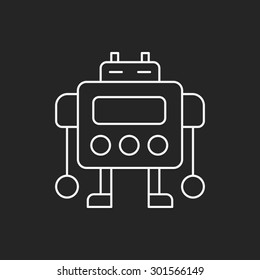 Robot Line Icon Stock Vector (Royalty Free) 301566149 | Shutterstock