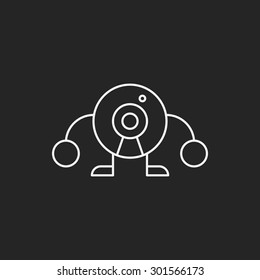 robot line icon
