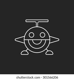 robot line icon