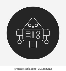 robot line icon