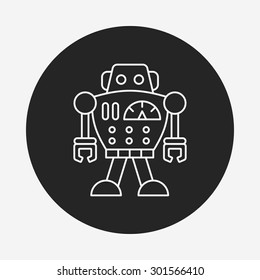 robot line icon