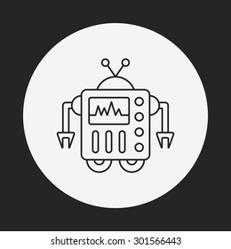 robot line icon