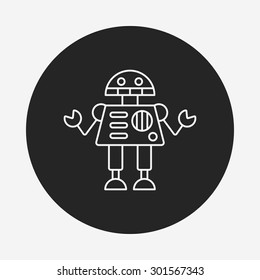 robot line icon