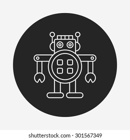 Robot Line Icon Stock Vector (royalty Free) 301567349 