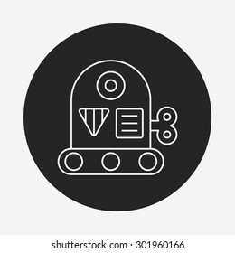 robot line icon