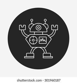 robot line icon