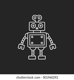 Robot Line Icon Stock Vector (Royalty Free) 301960292 | Shutterstock