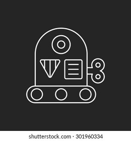 robot line icon