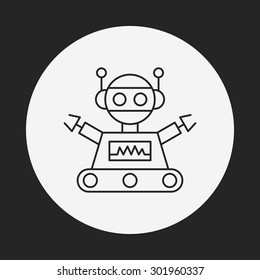 Robot Line Icon Stock Vector (Royalty Free) 301960337 | Shutterstock