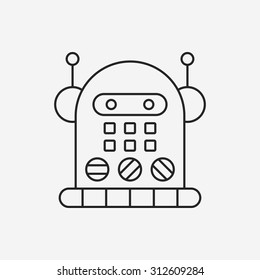 robot line icon