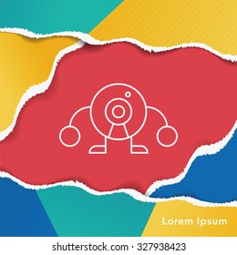 robot line icon