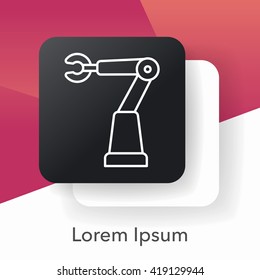 robot line icon