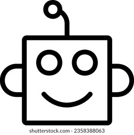 robot line icon illustration vector