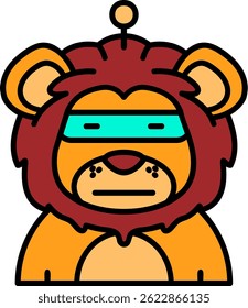 Robot Line vector Icon Design