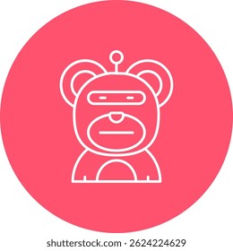 Robot Line vector Icon Design