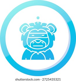 Robot Line vector Icon Design