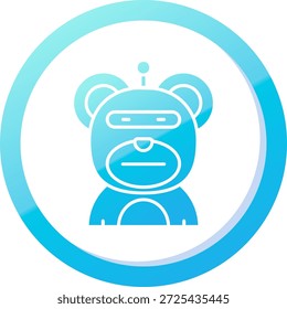 Robot Line vector Icon Design
