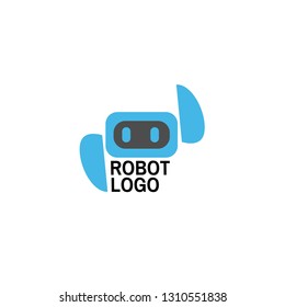 robot logo for company, organization or team, robot has mean symbol of technology
