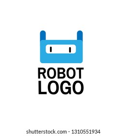 robot logo for company, organization or team, robot has mean symbol of technology