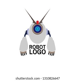 robot logo for company, organization or team, robot has mean symbol of technology