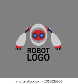 robot logo for company, organization or team, robot has mean symbol of technology
