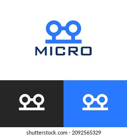 Robot logo design concept. Machine logomark illustration. Can representing code, future, modern, crypto.