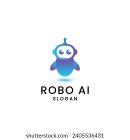 Robot logo design concept. universal robotic logo vector.