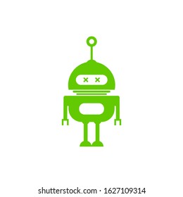 Robot Logo Design Vector Template