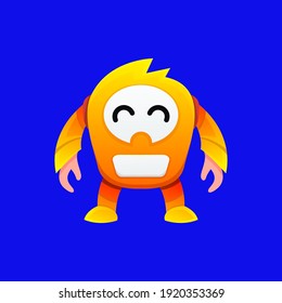 robot logo full color vector