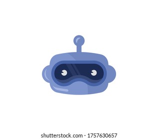 Robot logo head vector icon