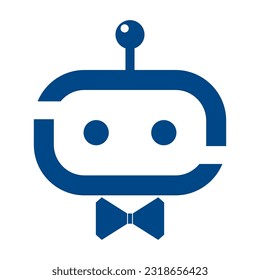 Robot logo icon design illustration