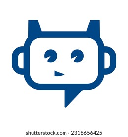 Robot logo icon design illustration