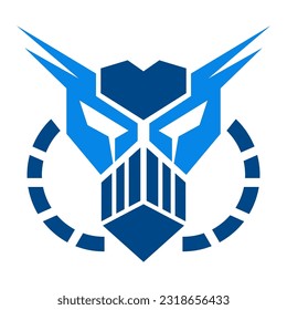 Robot logo icon design illustration