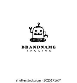 Design des Roboter-Logo-Designs moderne Vektorgrafik
